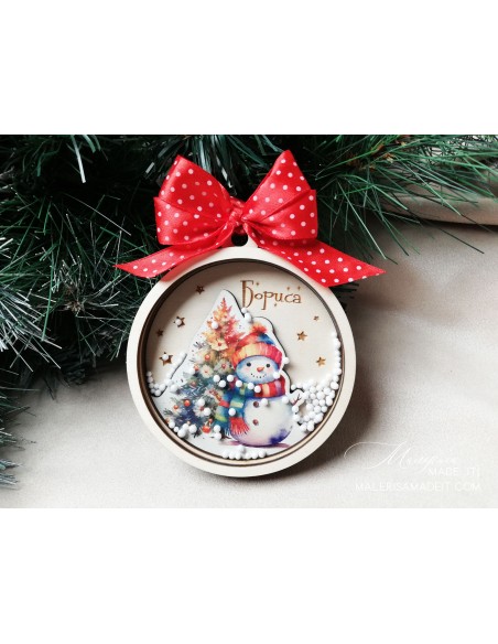 Personalized Christmas Tree Toy - Snowman Shaker