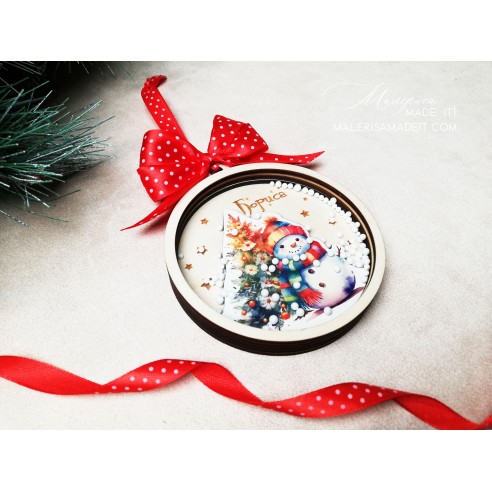 Personalized Christmas Tree Toy - Snowman Shaker