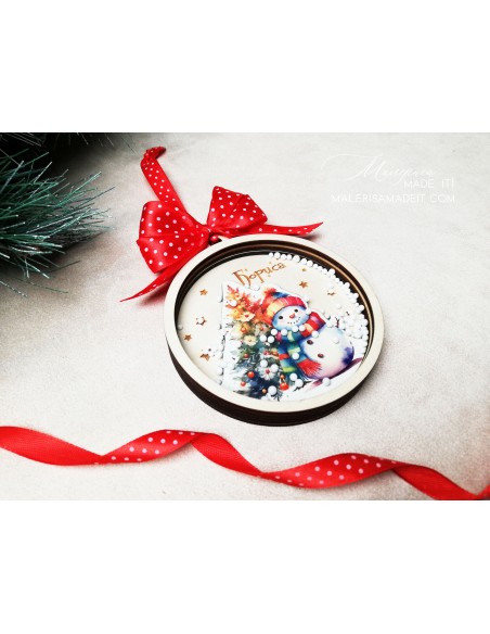 Personalized Christmas Tree Toy - Snowman Shaker