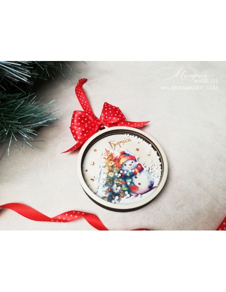 Personalized Christmas Tree Toy - Snowman Shaker