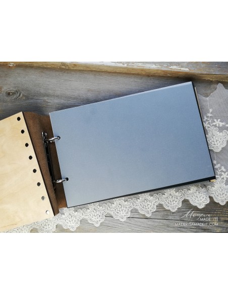 Children's photo album "Rainbow" made of wood and genuine leather | Malerisa Made It