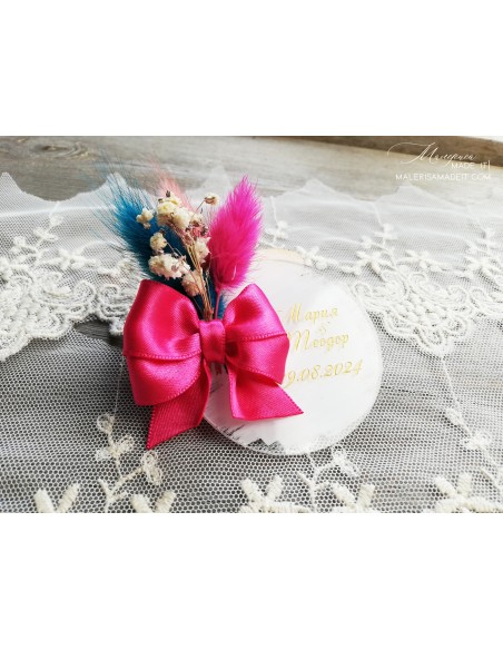 Gift for guests with dried flowers