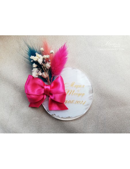 Gift for guests with dried flowers