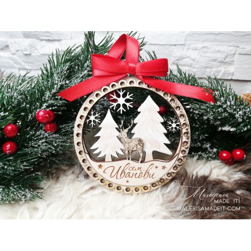 Personalized Christmas tree toy - Deer