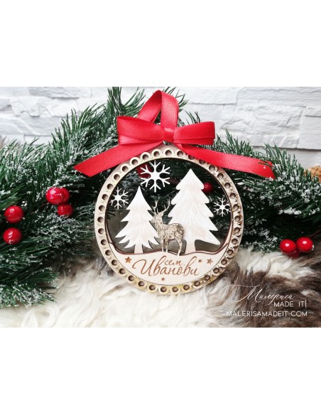 Personalized Christmas tree toy - Deer