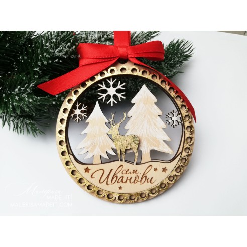 Personalized Christmas tree toy - Deer