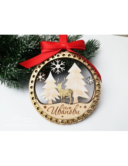 Personalized Christmas tree toy - Deer