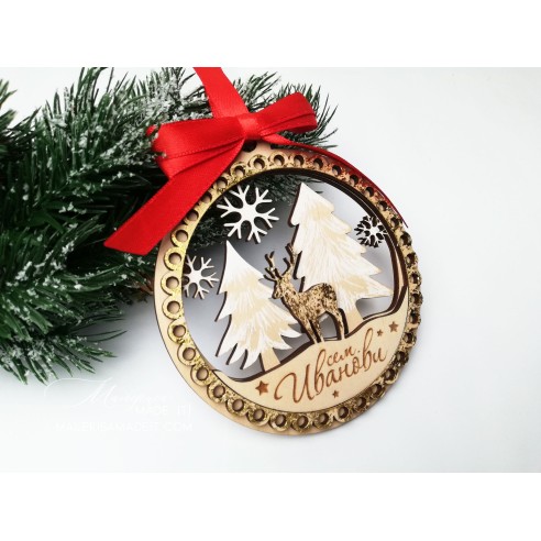 Personalized Christmas tree toy - Deer
