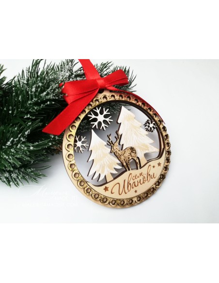 Personalized Christmas tree toy - Deer