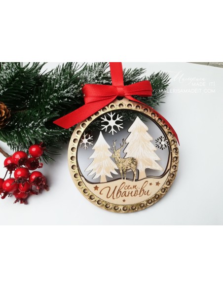 Personalized Christmas tree toy - Deer
