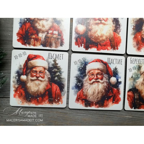 Christmas coasters - Santa Claus - 6 pcs.