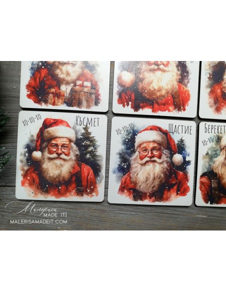Christmas coasters - Santa Claus - 6 pcs.