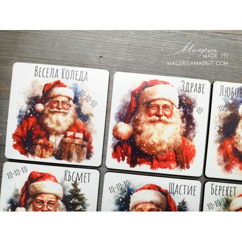 Christmas coasters - Santa Claus - 6 pcs.