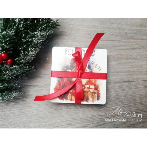 Christmas coasters - Santa Claus - 6 pcs.
