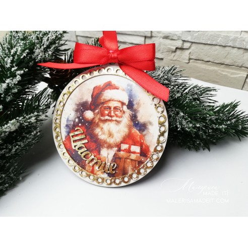 Christmas tree toys with naming and gold effect