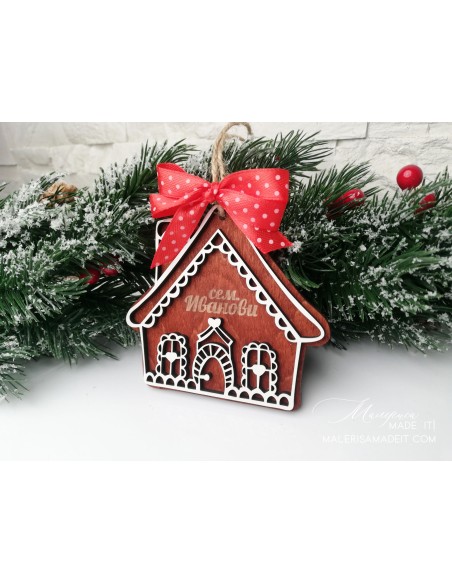 Personalized Christmas tree toy - House