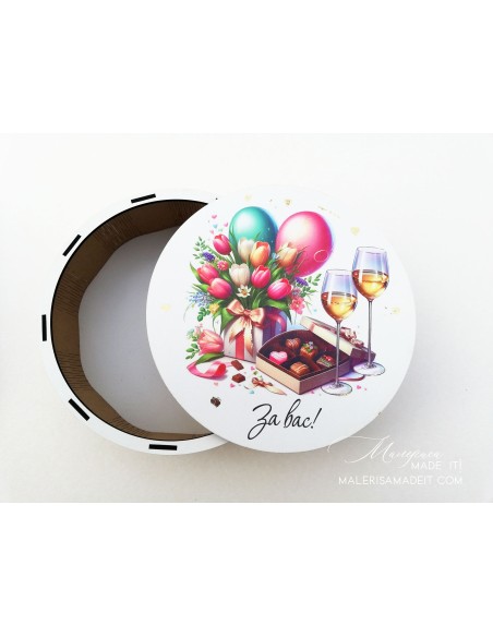 Round gift box - various designs