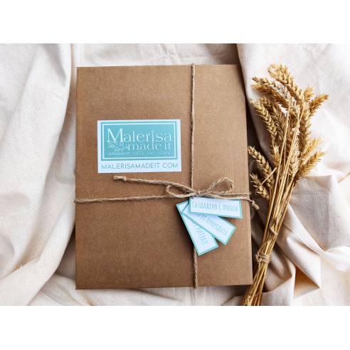 Gift box with natural soaps and accessories - "Abundance"