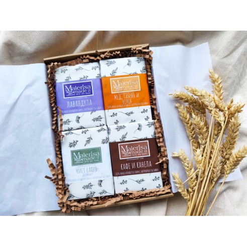 Gift box with 4 natural soaps - For him