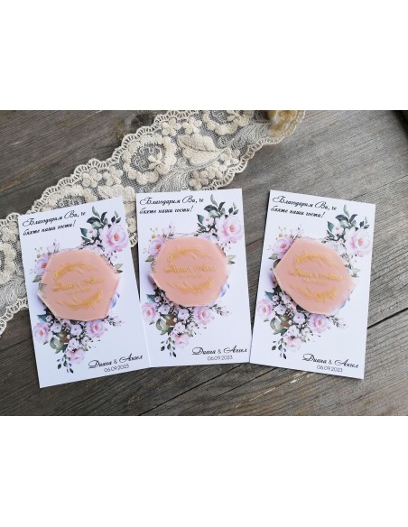 Wedding guest gift - magnetic thank you card