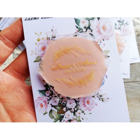 Wedding guest gift - magnetic thank you card