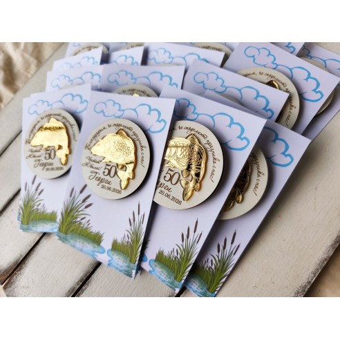 Personalized anniversary magnets – carp fish