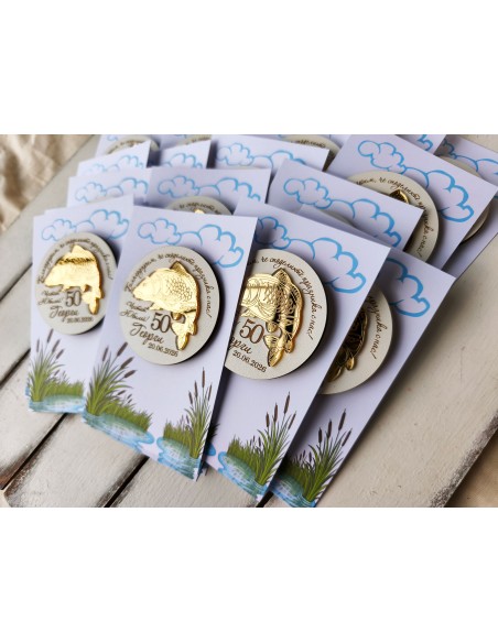 Personalized anniversary magnets – carp fish