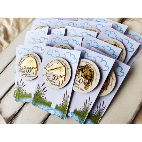 Personalized anniversary magnets – carp fish