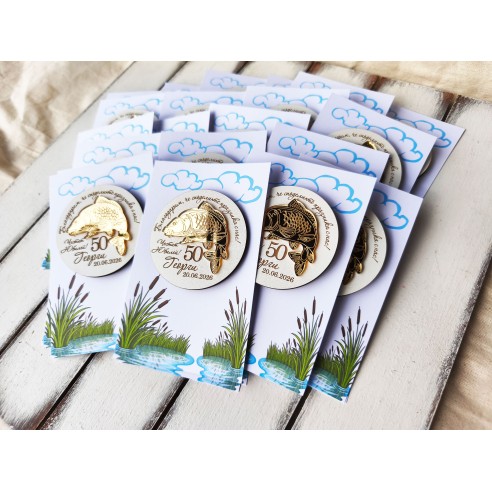 Personalized anniversary magnets – carp fish