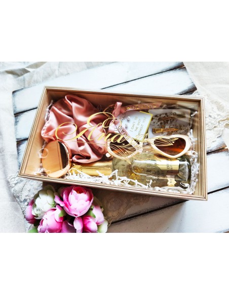 Bridesmaid box with name | Personalized gift box with accessories