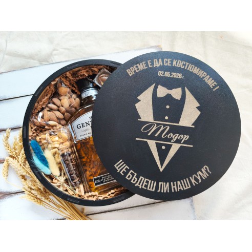 best man invitation personalized whiskey box gift for man