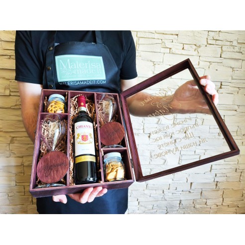 Personalized wooden invitation box for best man and best woman with transparent lid | Malerisa Made It