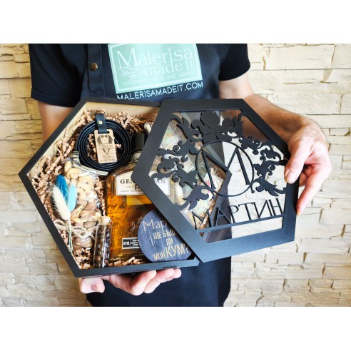 Elegant hexagonal gift box | Personalized gift box