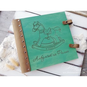 Wooden Baby Photo Album | Personalized Photo Album