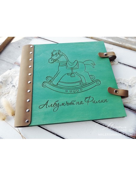 Wooden Baby Photo Album | Personalized Photo Album