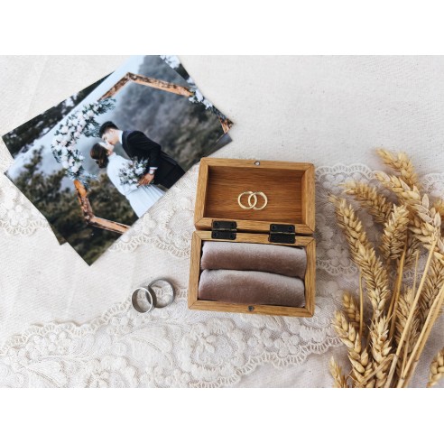 Acacia Wooden Ring Box | Silk Velvet and Personalization