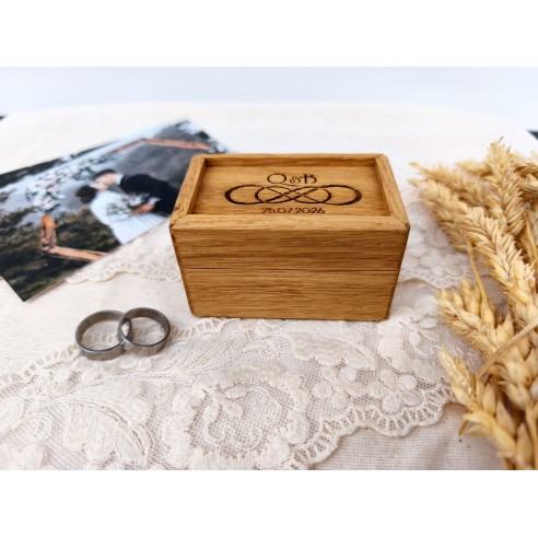 Acacia Wooden Ring Box | Silk Velvet and Personalization