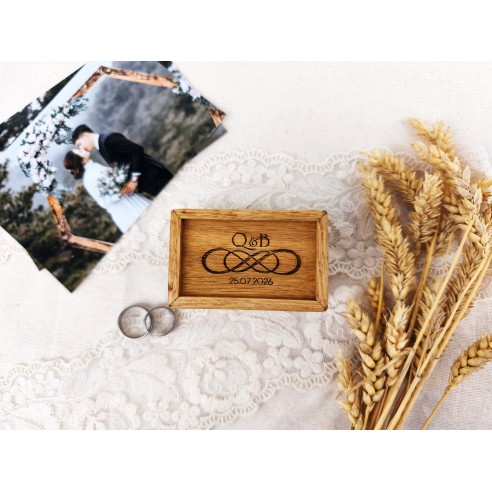 Acacia Wooden Ring Box | Silk Velvet and Personalization