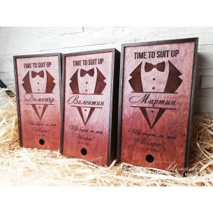 Wooden Personalized Invitation Box for Best Man and Groomsman | Handmade