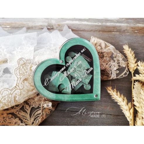 Personalized Wooden Heart Box with Puzzle | Invitation for Best Man, Godmother or Bridesmaid