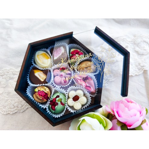 Personalized Belgian Chocolate Box | Best Man and Bridesmaid Invitation or Just a Thank You