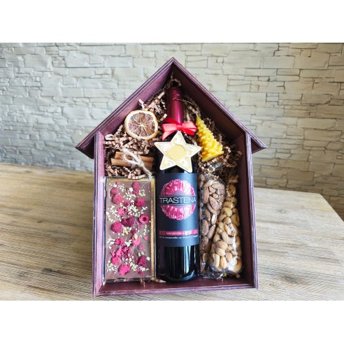 Premium wooden box house with transparent sliding lid