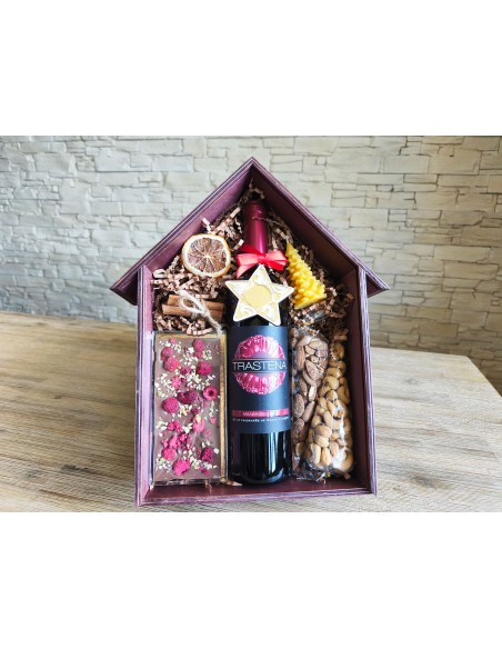 Premium wooden box house with transparent sliding lid