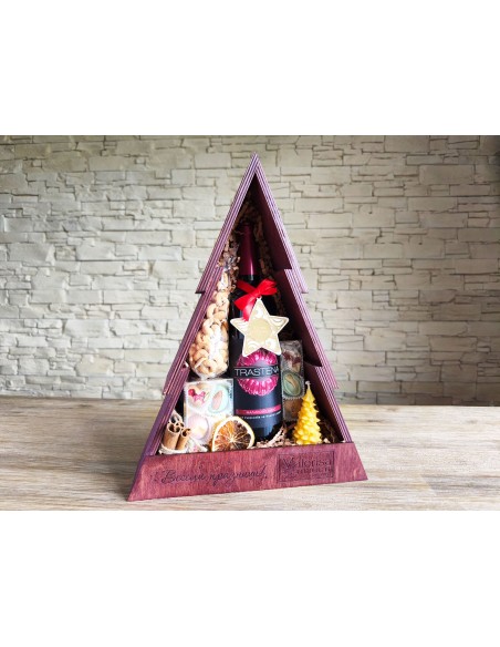 Christmas Wooden Christmas Tree Gift Box with Customization
