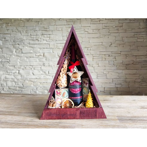 Handmade Wooden Christmas Tree Gift Box for Corporate Gifts