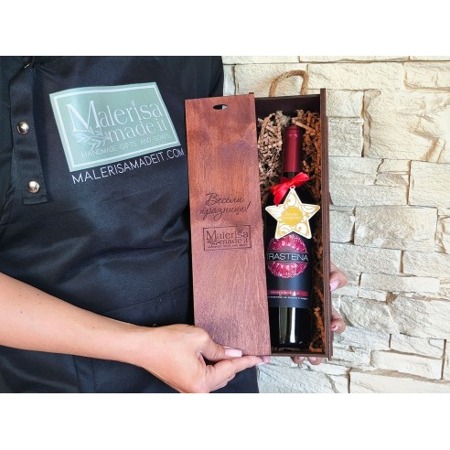 Luxury Wooden Wine Bottle Packaging with Sliding Lid