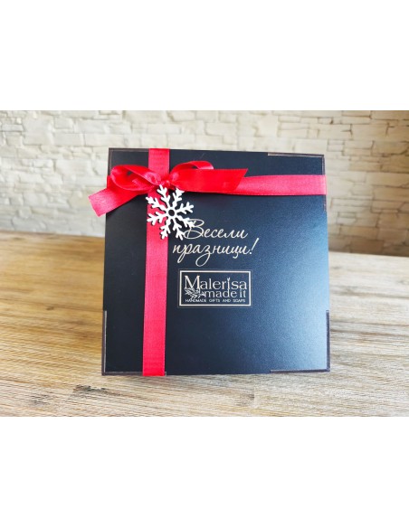 Branded corporate set in a wooden box with a lid