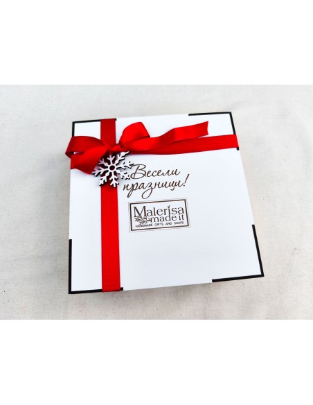 Wooden gift box with personalized office accessories