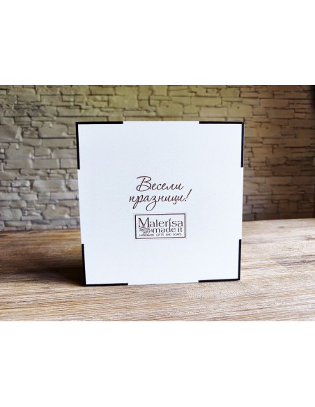 Corporate wooden gift box with branded office accessories