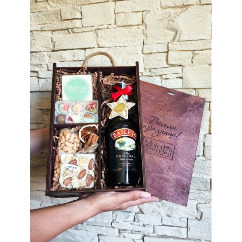 Handmade wooden box for gift sets